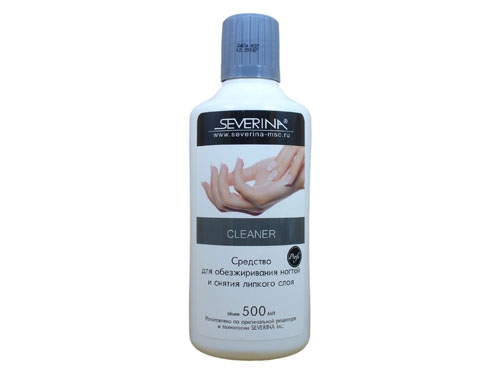 Жидкость для обезжиривания ногтей и снятия липкого слоя Cleaner  500 мл. Severina Professional