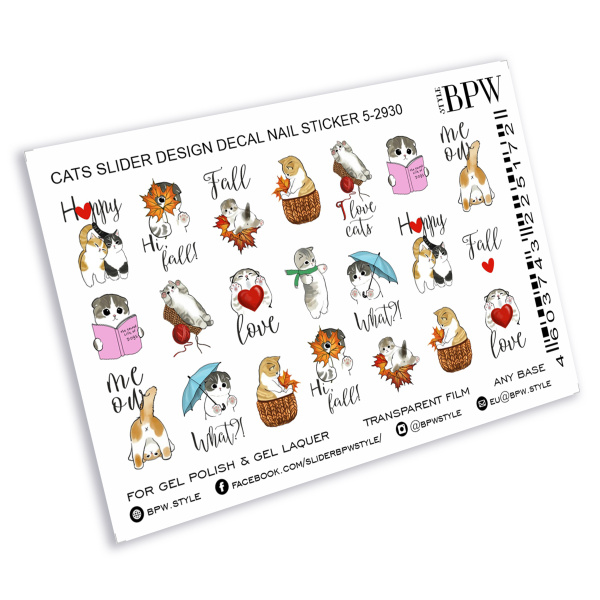Слайдер-дизайн Осенние котики sd5-2930