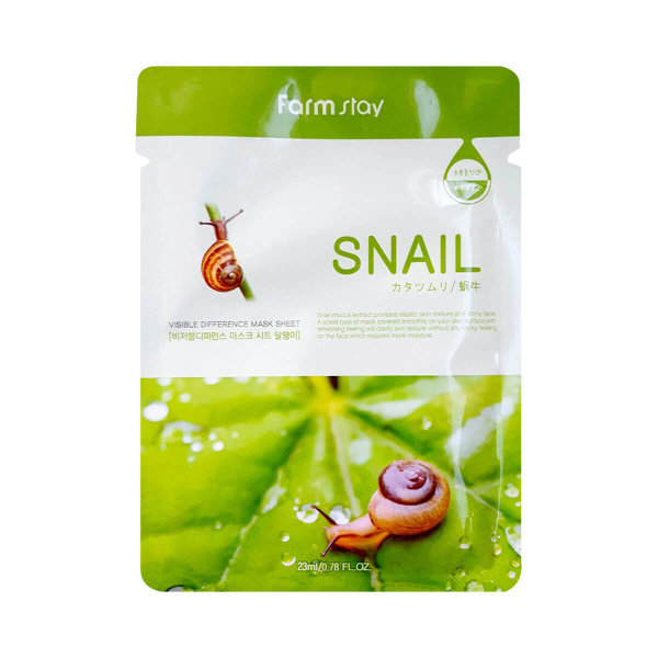 Маска для лица c улиточным муцином Real Snail Essence Mask 1шт Farmstay