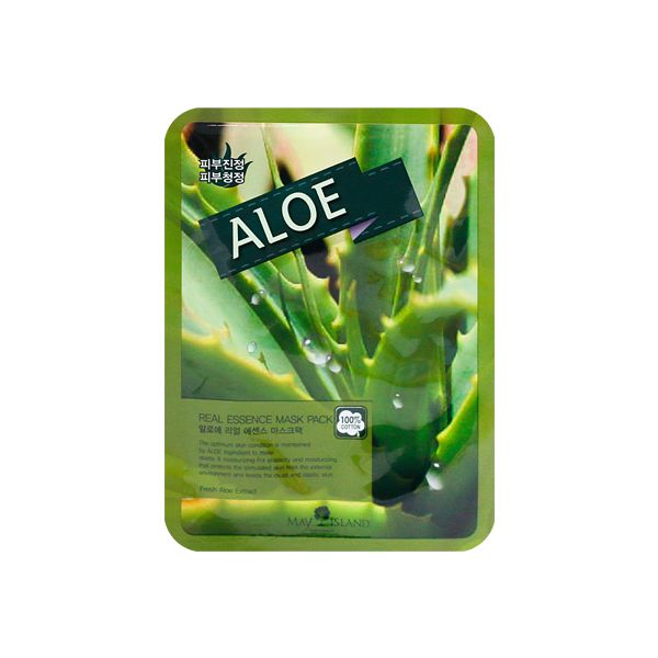 Тканевая маска для лица Real Essence Mask Pack Aloe 25мл May Island 