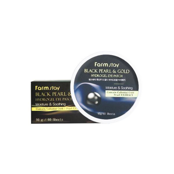 Патчи гидрогелевые Black Pearl & Gold Hydrogel Eye Patch 90гр 60шт Farm Stay