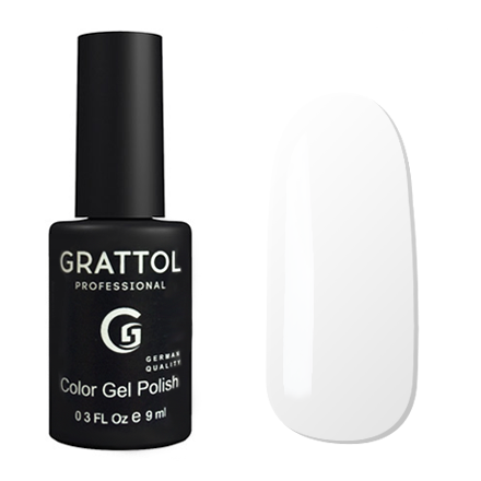 Гель-лак 001 White 9 мл Grattol