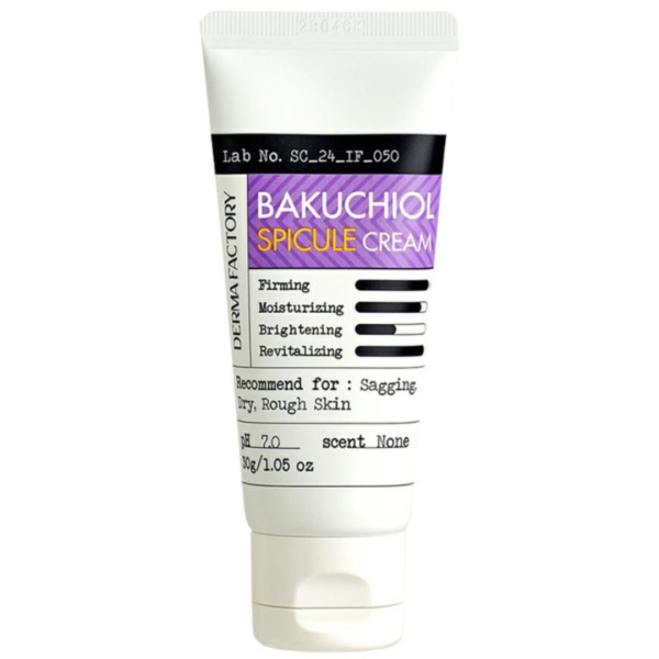 DERMA FACTORY. Антивозрастной крем для лица с микроиглами, витамином Е и бакучиолом BAKUCHIOL SPICUL