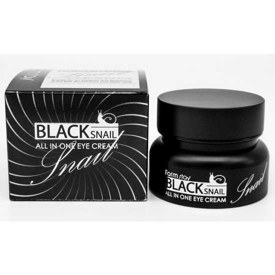 Крем для век на основе экстракта чёрной улитки Black Snail All in One Eye Cream 50 мл FarmStay