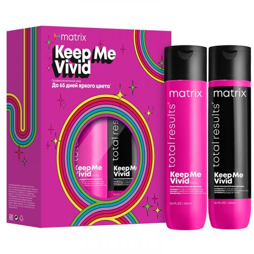 Набор для защиты цвета бессульфатный шампунь, 300 мл + конд.300 мл Keep Me Vivid Matrix