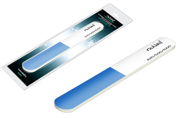 Полировщик для натуральных ногтей тонкий 320/500/1500 RU-0629 Runail синий