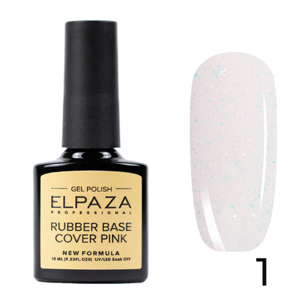 Камуфлирующая база 01 Rubber Base Shiny 10 мл Elpaza