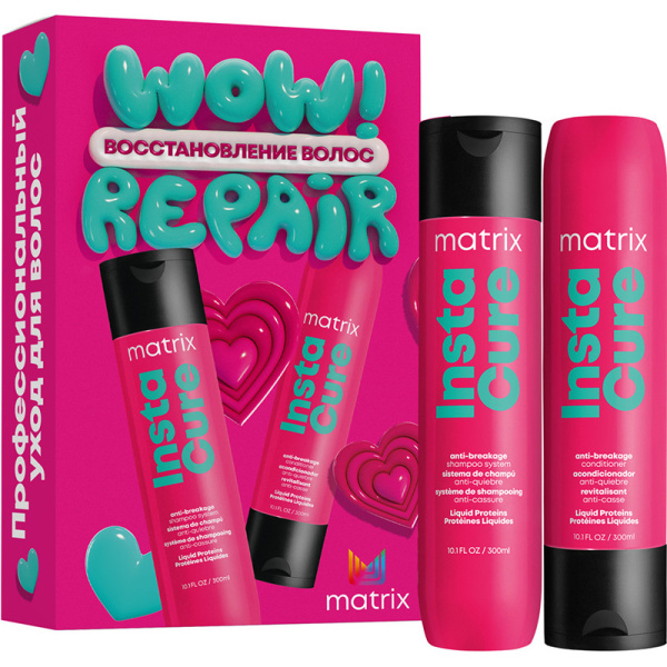 Набор Instacure для восстановления волос, Шампунь 300 мл и Кондиционер 
300 мл