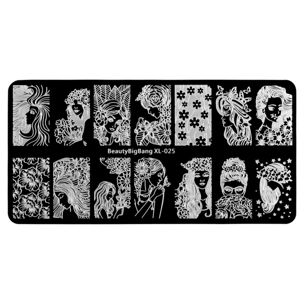 Пластина для стемпинга металлическая, 6x12см (121 BeauyBigBang XL-025)