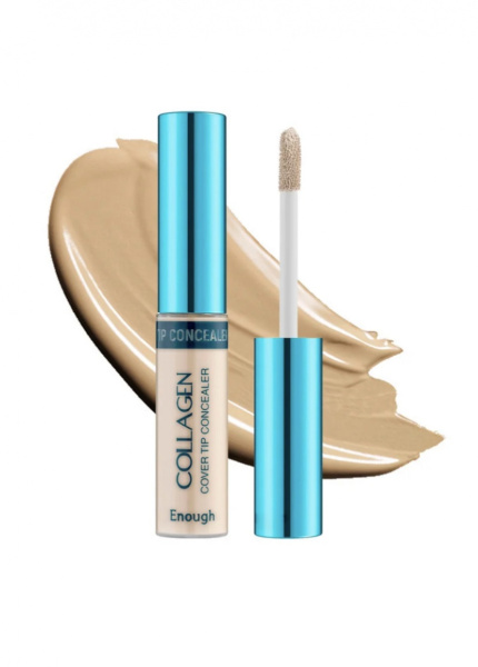 Консилер для лица «коллаген» - Collagen cover tip concealer SPF36/PA+++ (02 Тон) 9гр Enough
