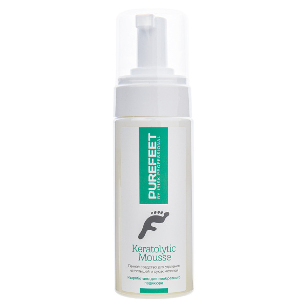 Средство для удаления натоптышей и мозолей пенное PureFeet Keratolytic Mousse, 150мл