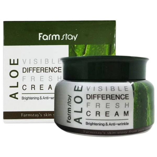 Крем с экстрактом алоэ Visible Difference Fresh Cream Aloe 100гр FarmStay 