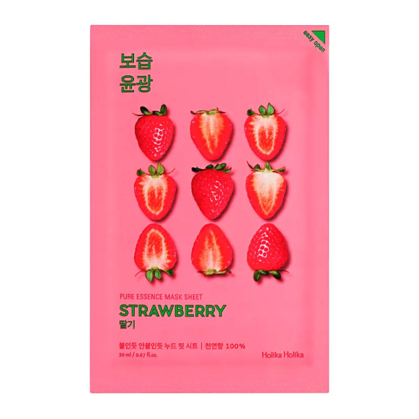 Освежающая тканевая маска Pure Essence Mask Sheet Strawberry, клубника