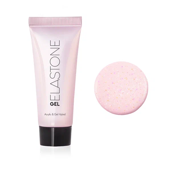 Гибрид акрила и геля №6059 для наращивания с шиммером ELASTONE GEL 18 мл Runail 