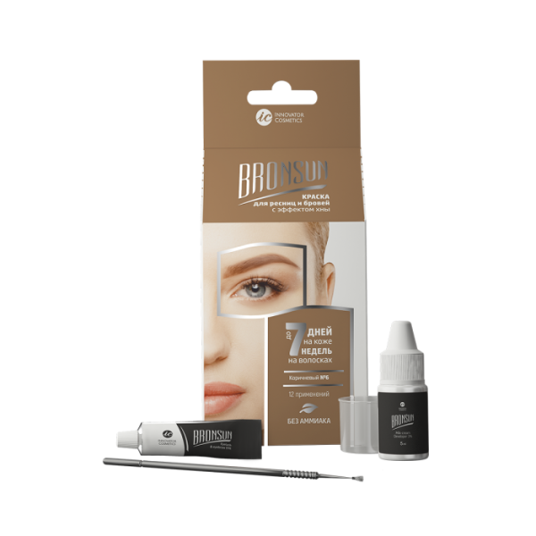 Набор для домашнего окрашивания, цвет коричневый #6 BRONSUN