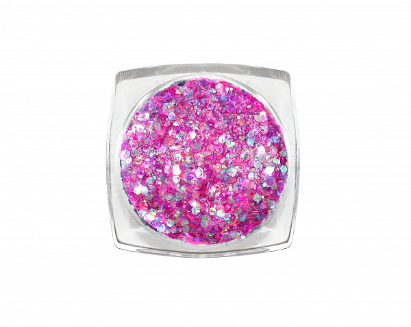 Блестки для дизайна ногтей MIX цвет сиреневый Runail