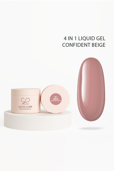 Полигель-архитектор 4 в1 UV/LED Liquid Gel Confident Beige 17 мл, LOVIA CURE