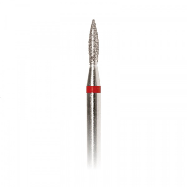 Фреза алмазная пламя 1,8 мелкий абразив (красная) "РосБел"