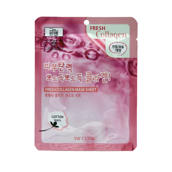 Тканевая маска для лица с коллагеном Fresh Collagen Mask Sheet 3W CLINIC
