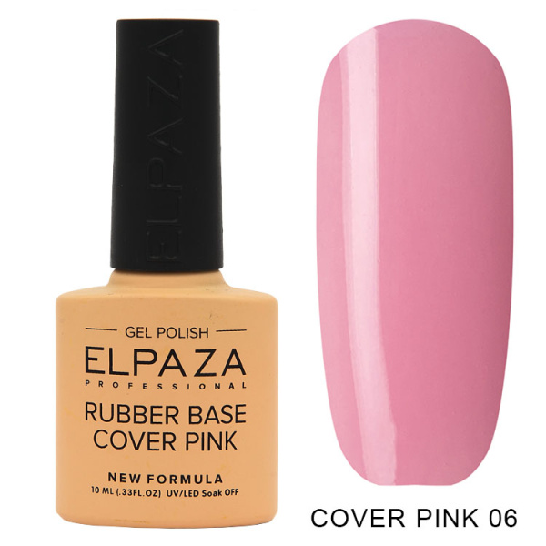 Камуфлирующая база 06 Rubber Base Cover Pink  10 мл Elpaza