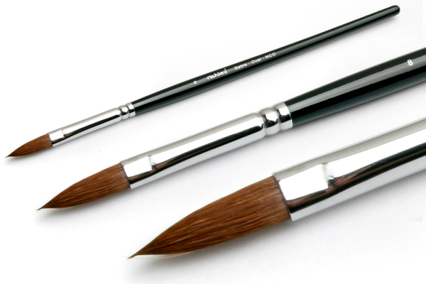 Кисть натуральная для акрила Sable Oval NCO №8 соболь