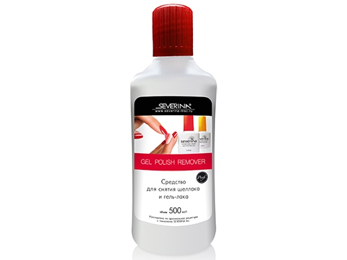 Жидкость для снятия шеллака и гель-лака  500 мл. Severina Professional 