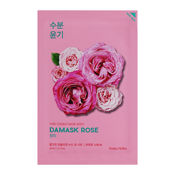 Увлажняющая тканевая маска Pure Essence Mask Sheet Damask Rose, роза