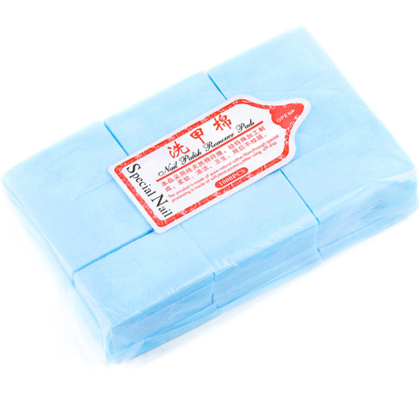 Безворсовые салфетки голубые 1000шт. твердые