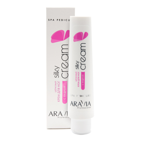 Шёлковый крем для ног с пудрой Silky Cream, 100 мл ARAVIA Professional