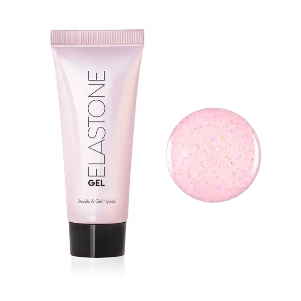 Гибрид акрила и геля №6060 для наращивания с шиммером ELASTONE GEL 18 мл Runail 