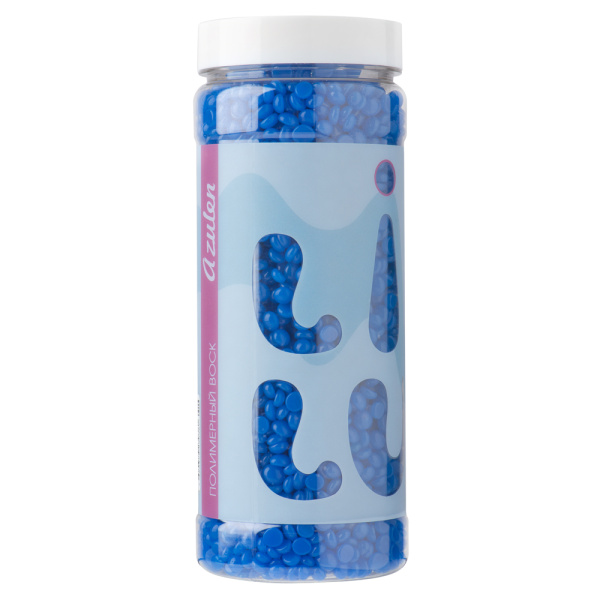 Воск полимерный в гранулах в банке, 300 гр LILU  02 AZULEN (Полупрозрачный)