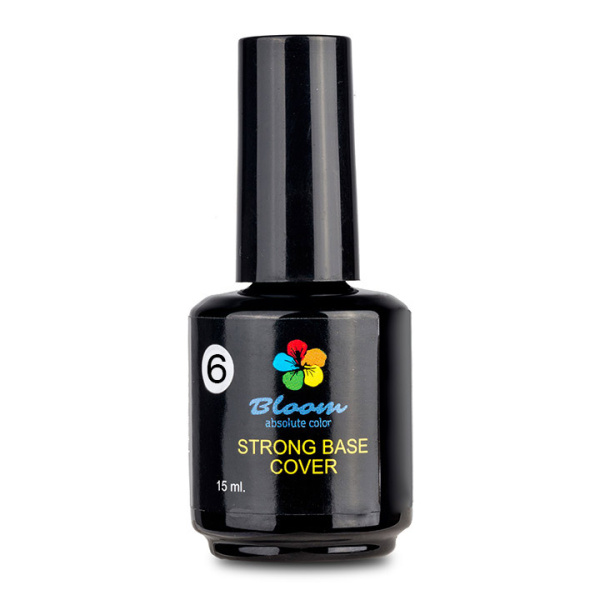 База Strong жесткая №6 холодный розовый с блестками 15 мл Bloom