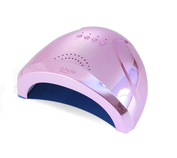 Лампа для маникюра LED/UV SUN ONE 48 w металлик розовый