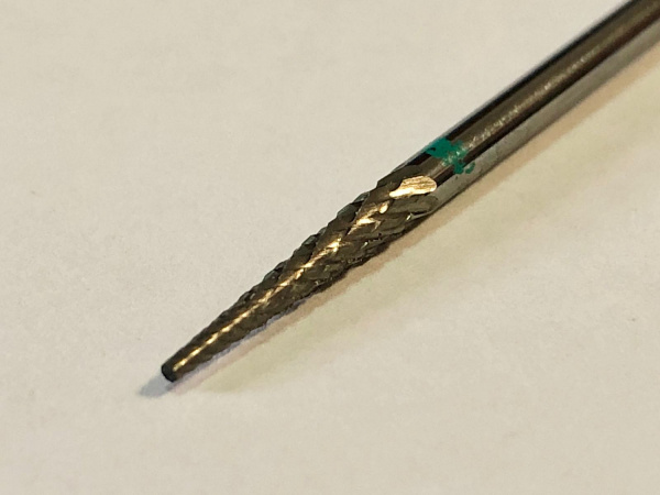 Фреза твердосплавная Конус 2,3 мм средняя насечка (зеленая) Major 187 220 023