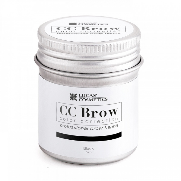 Хна для бровей в баночке, черный CC Brow (Black), 5 гр. Lucas Cosmetics