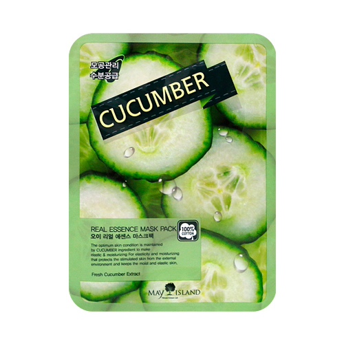 Тканевая маска для лица Real Essence Mask Pack Cucumber  25мл May Island 