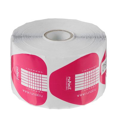 Формы для наращивания ногтей широкие розовые 500 шт RuNail             