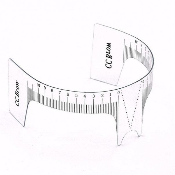 Линейка для бровей (с вырезом для носа) CC Brow, Lucas Cosmetics