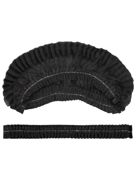 Шапочка-клип спандбонд черная 50 шт.