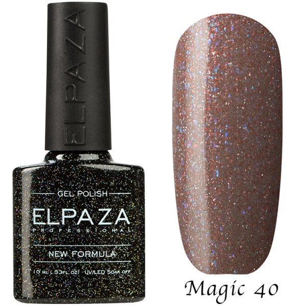 Гель-лак Magic Glitter 040 Бокал шампанского 10 мл Elpaza
