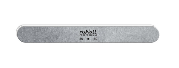 Пилка для ногтей  80/80 серая Runail 