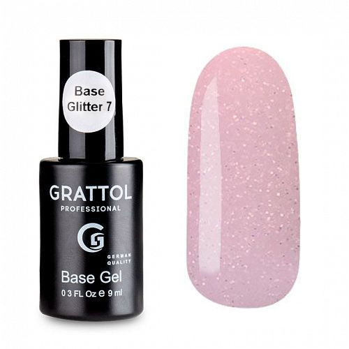 База Камуфлирующая Glitter Gel №7 Grattol 9 мл 