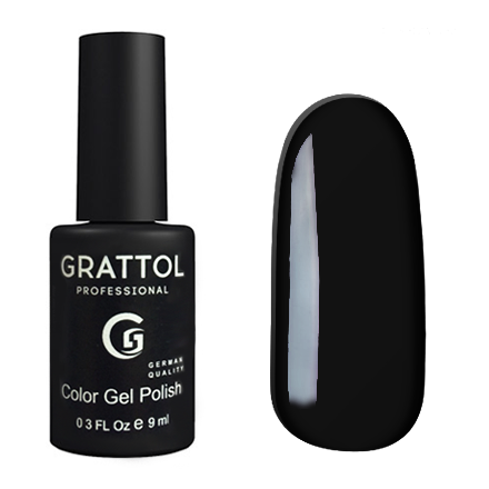 Гель-лак 002 Black 9 мл Grattol