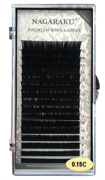 Ресницы на ленте Nagaraku MIX C 0,15 мм
