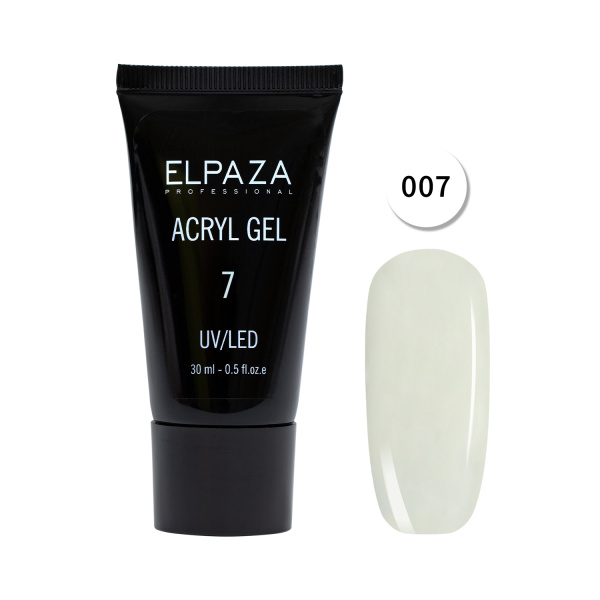 Акрил-гель Acryl Gel №7 для наращивания ногтей 30мл Elpaza
