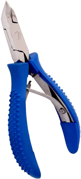 Кусачки для кутикулы АТ 1105 (5мм), силиконовые ручки Silver Star