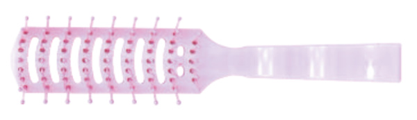 Щетка для укладки OLLIN Prof  7 рядов, продувная, пластик, розовая