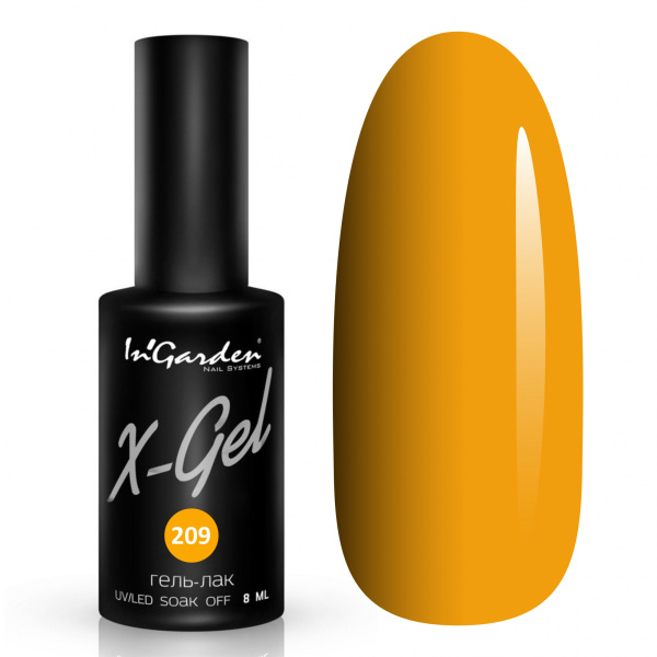 Гель-лак InGarden X-Gel №209 Оранжевый