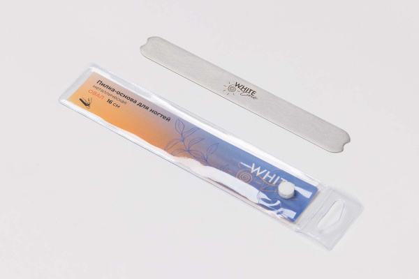 Пилка-основа для ногтей White Line "Овал" металлическая 16 см