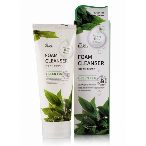 Пенка для умывания с экстрактом зеленого чая Foam Cleanser Green Tea 180 мл EKEL